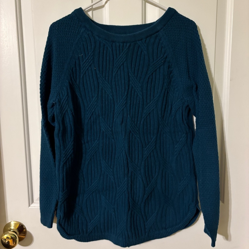 Sonoma Deep Teal Textured Sweater